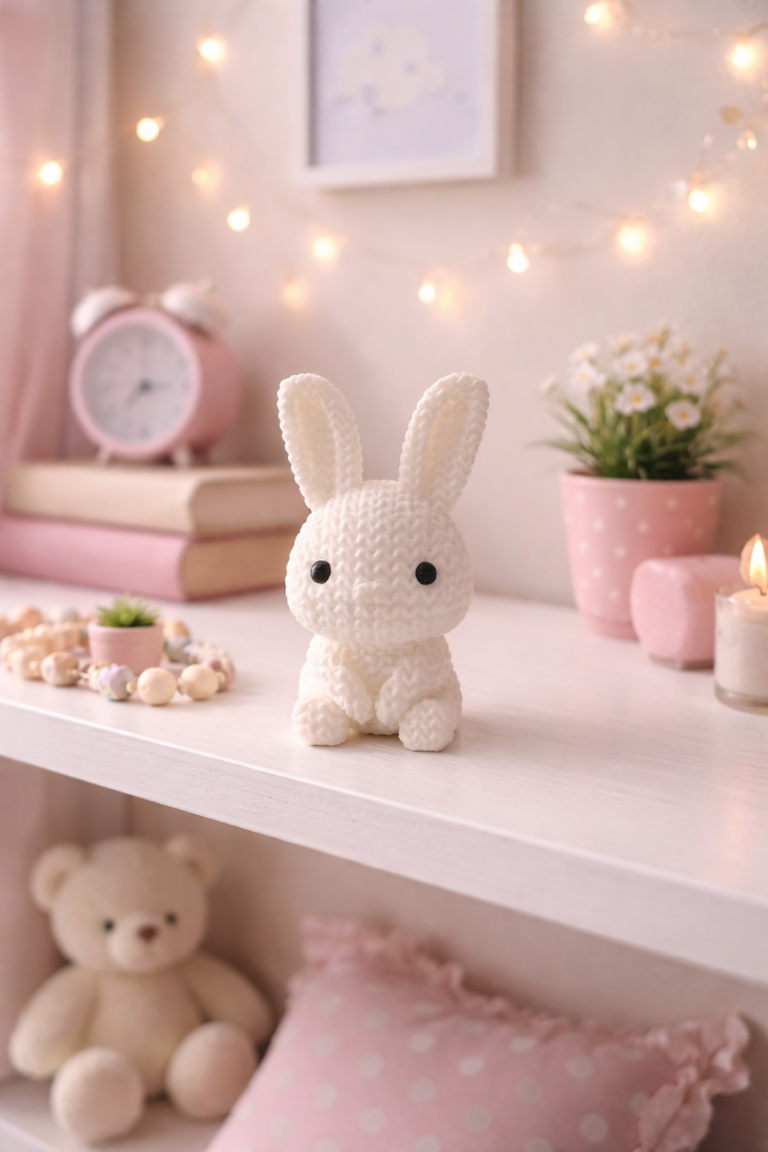 Cozy Knit Bunny Decor