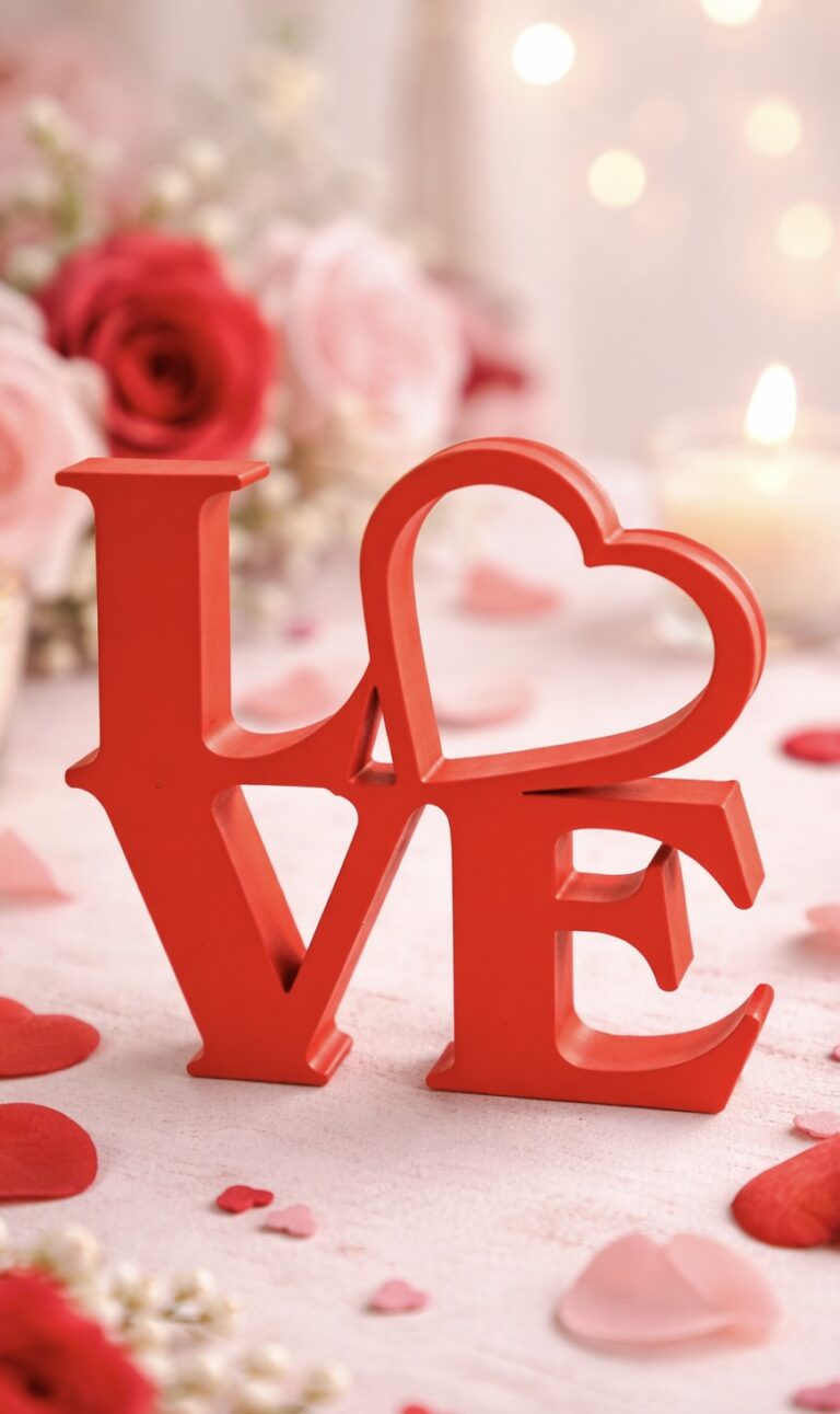 ✨ Crimson Love Elegance A timeless decorative piece that beautifully expresses love and sophistication. Featuring a bold crimson finish and a delicate heart design, it adds a romantic and elegant touch to any space — perfect for gifting or enhancing your home décor.