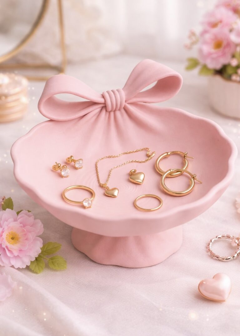 Blush Bow Jewelry Tray